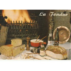 Photo Cpsm Cpm Recette Cuisine. La Fondue