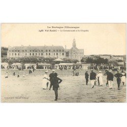 carte postale ancienne 22 VAL ANDRE. La Communauté et la Chapelle 1908