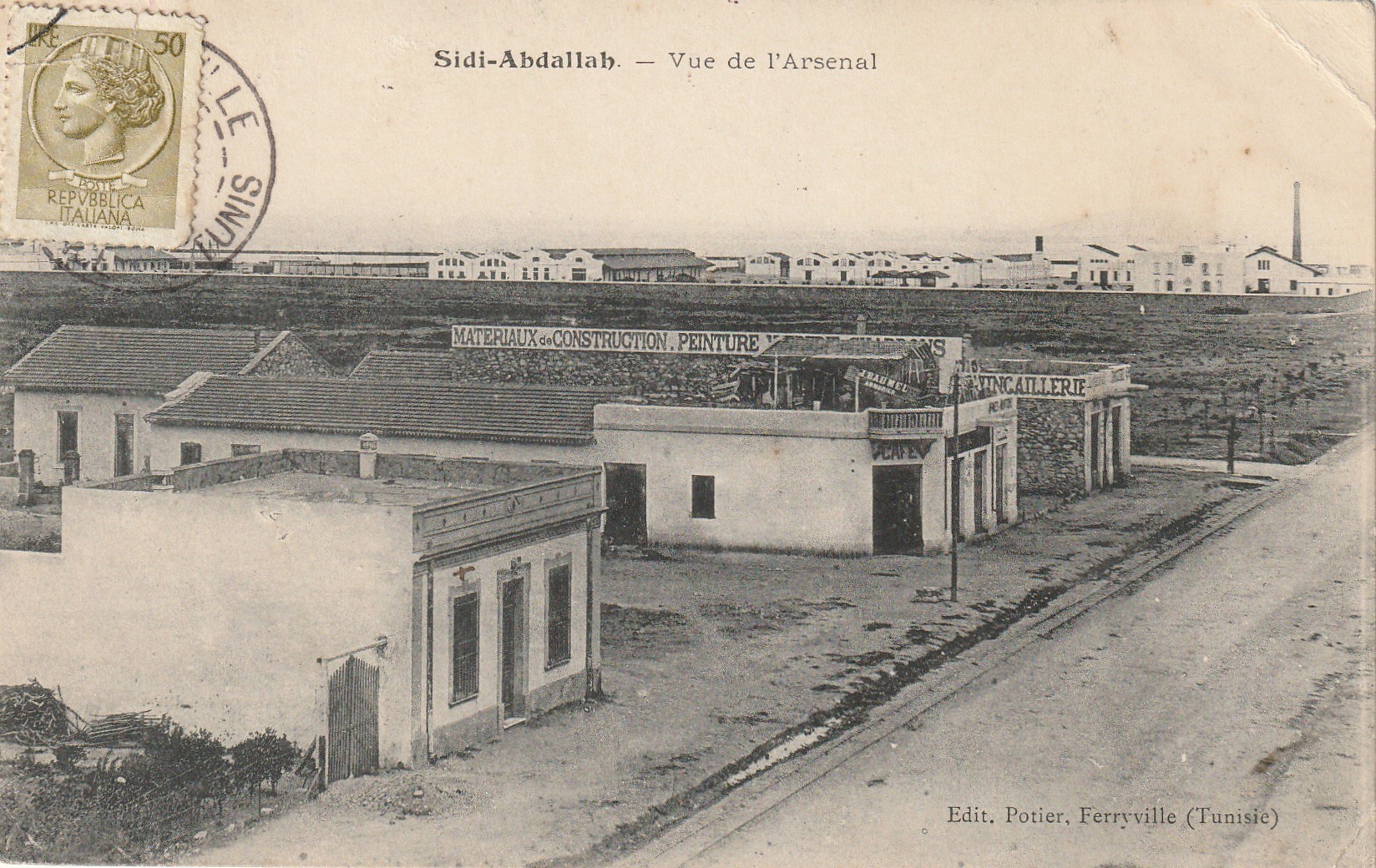 Tunisie. SIDI ABDALLAH vue de l'Arsenal 1906