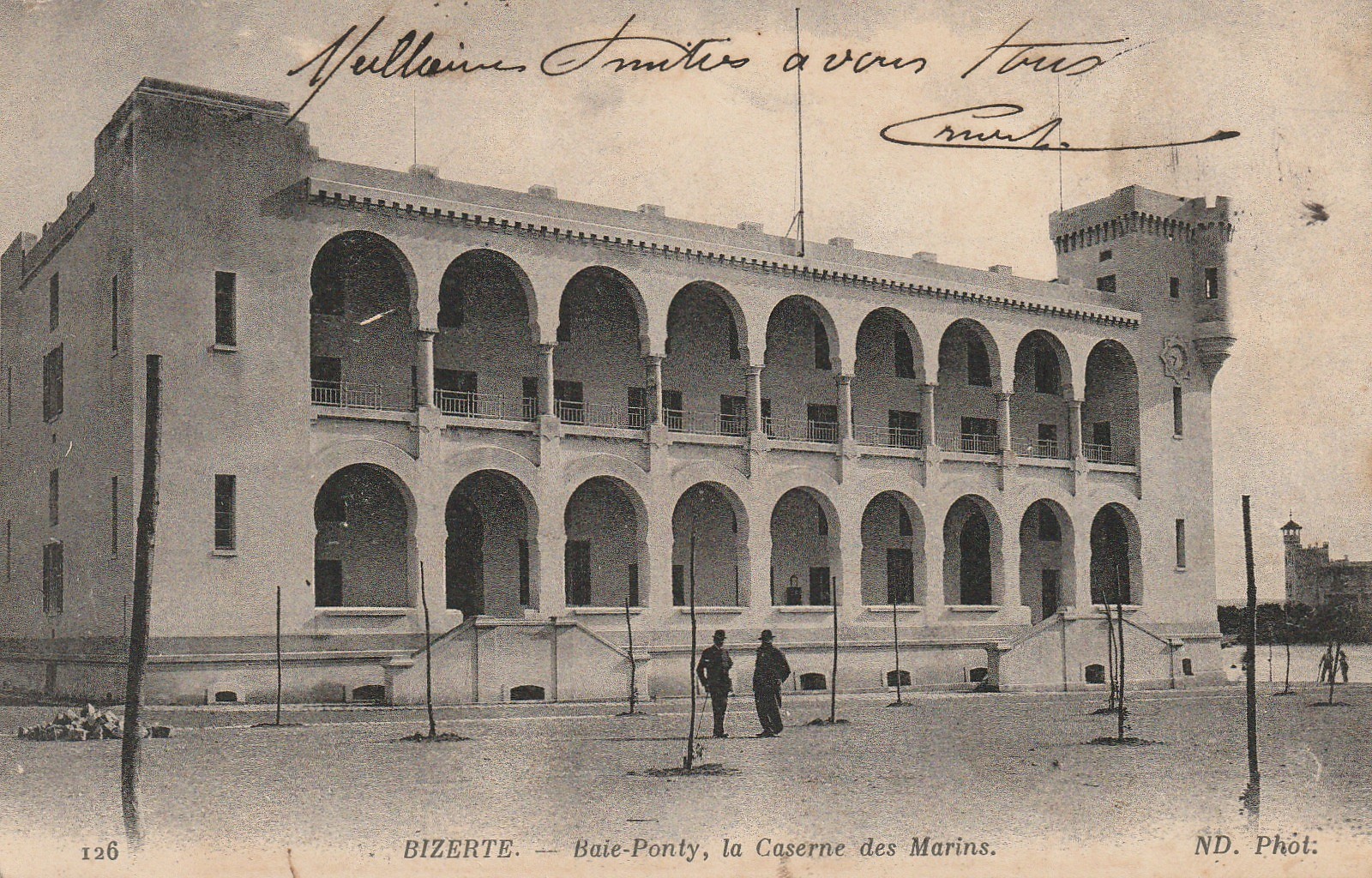 Tunisie. BIZERTE. Baie Ponty la Caserne des Marins