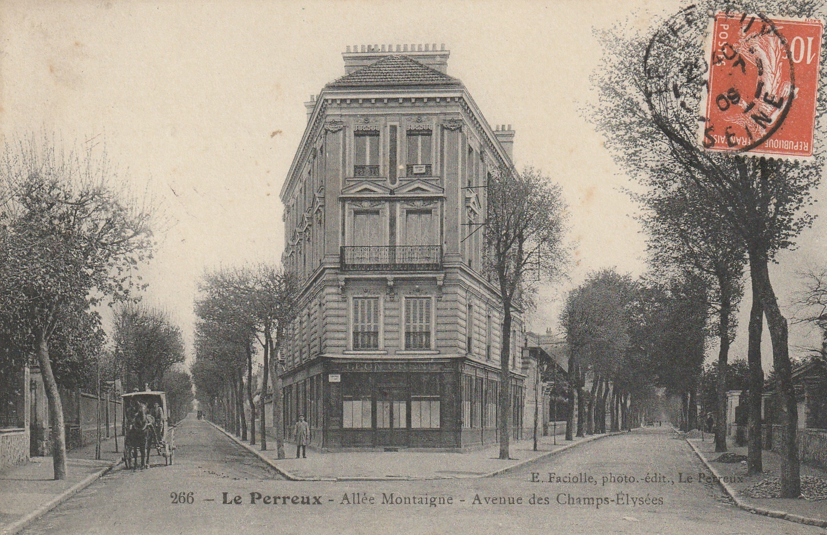 94 LE PERREUX SUR MARNE. Allée Montaigne Avenue des Champs Elysées 1909