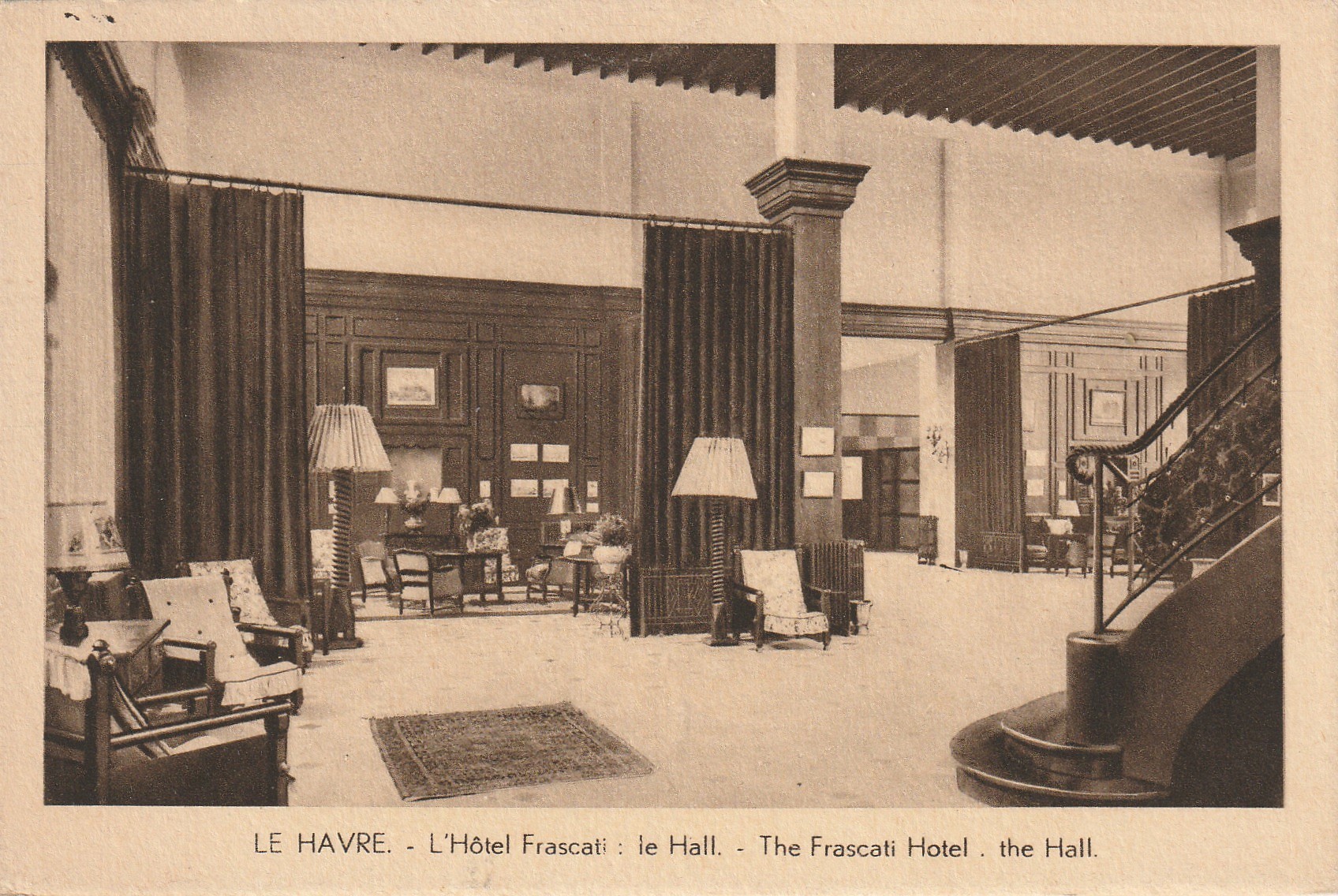 76 LE HAVRE. Hall Hôtel Frascati 1937