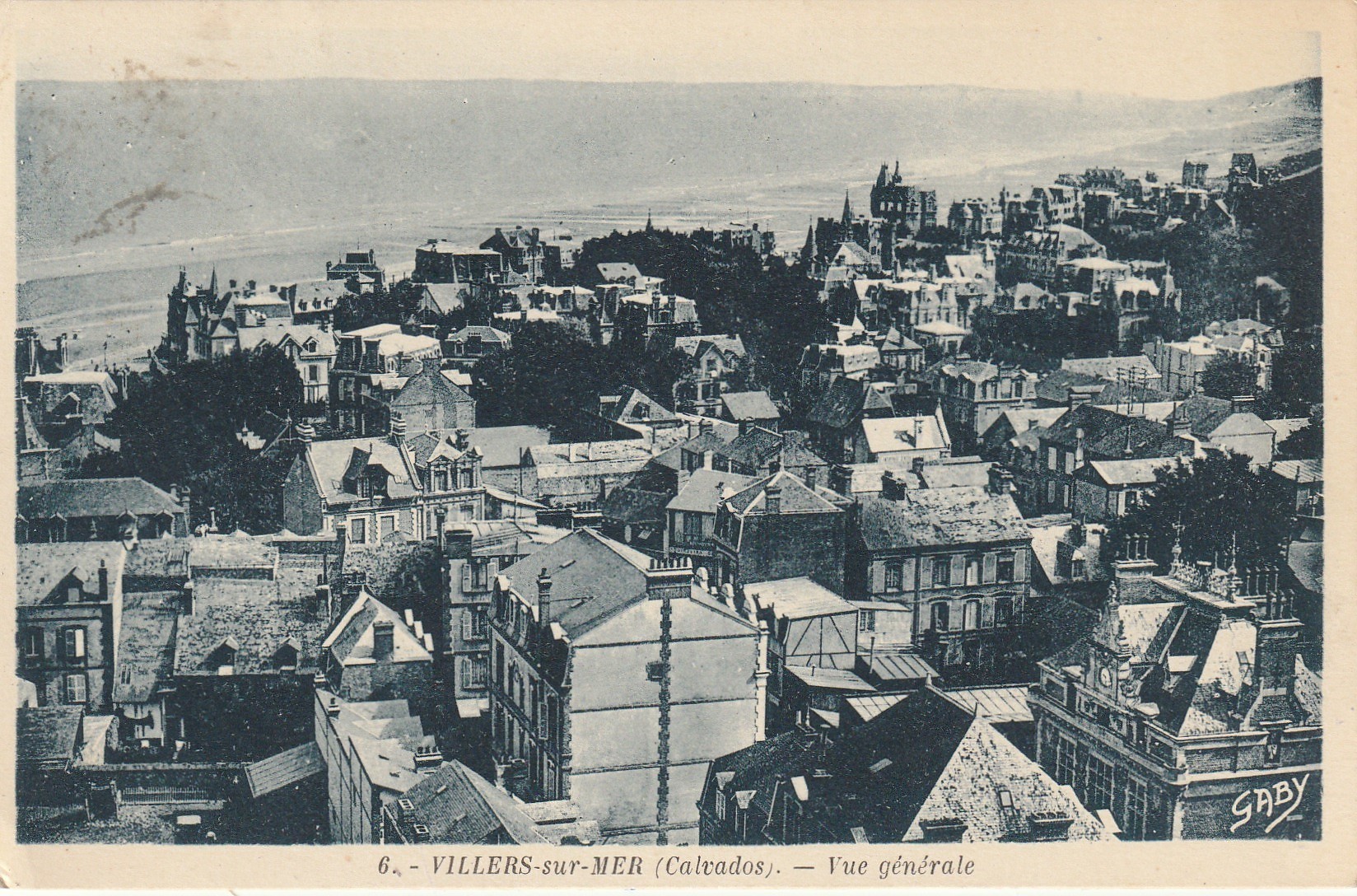 14 VILLERS-SUR-MER. Vue générale sur la Ville 1946