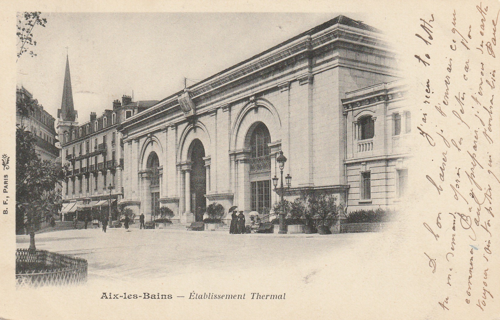 73 AIX-LES-BAINS. Etablissement Thermal animation 1903