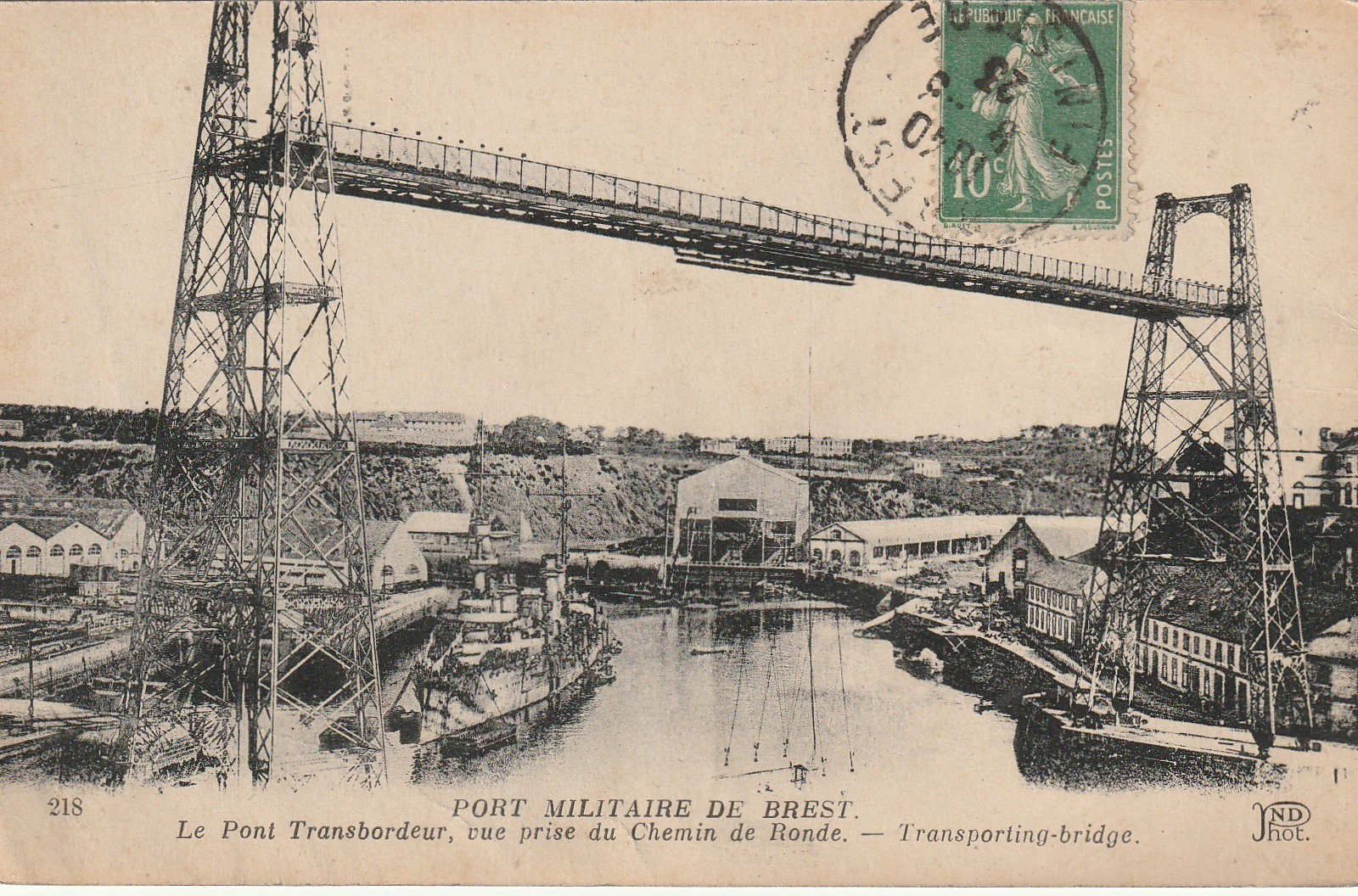 29 BREST. Pont transbordeur au Port 1923