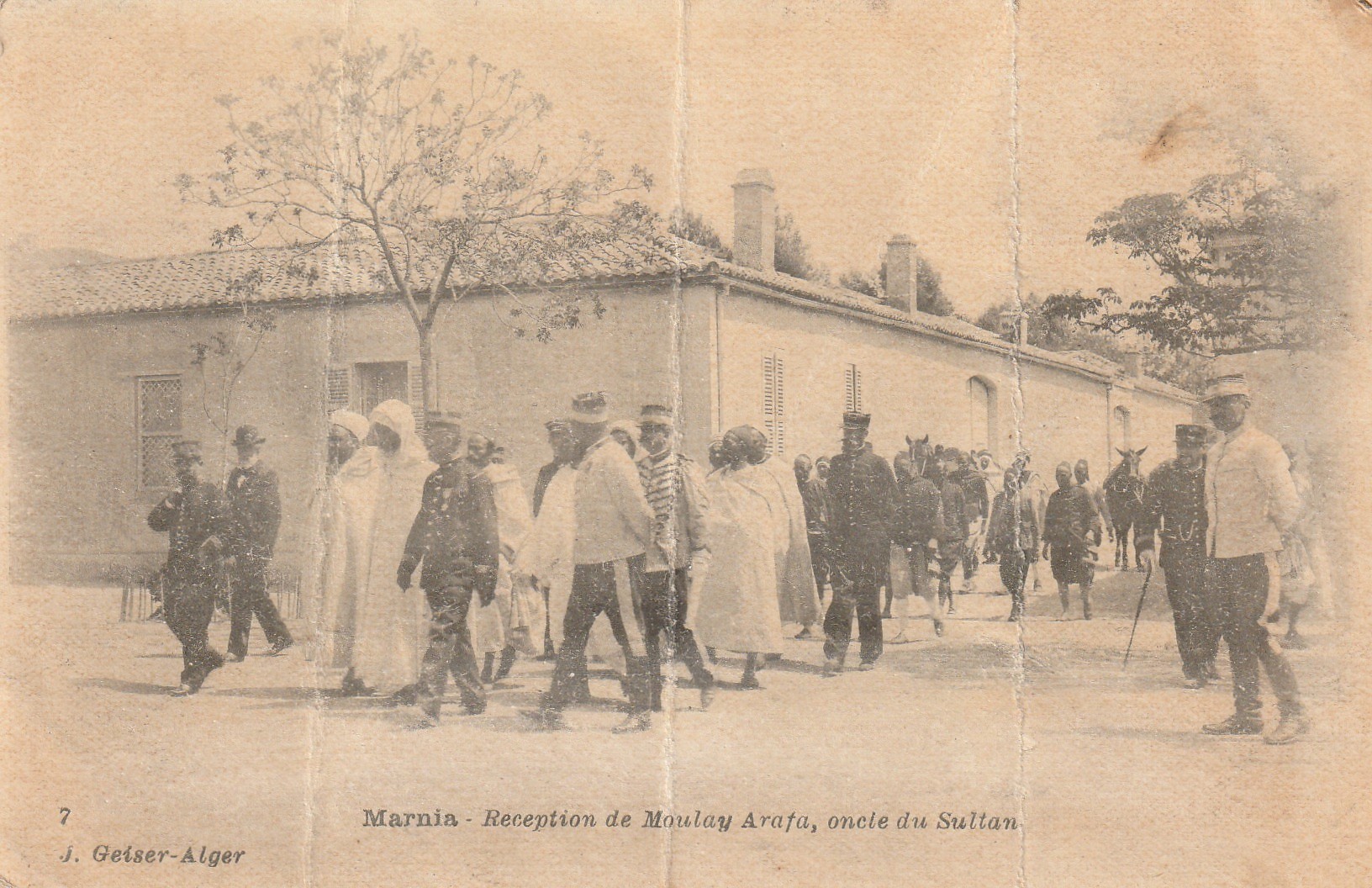 Algérie MARNIA. Réception de Moulay Arafa oncle du Sultan 1905