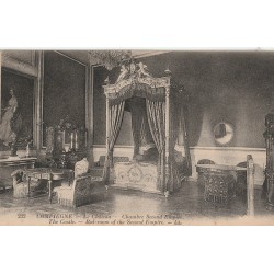 4 cpa 60 COMPIEGNE. Le Château Chambre second Empire, Salon Musique, Galerie Tapisseries, Salon des Fleurs