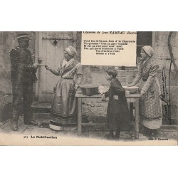 2 cpa 18 CHER. Chansons de Rameau. La Mobilisation et la Noce de Neuf'' Gas vers 1918