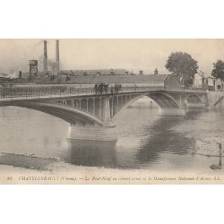 86 CHATELLERAULT. Manufacture Nationale Armes et Pont Neuf en ciment 1917