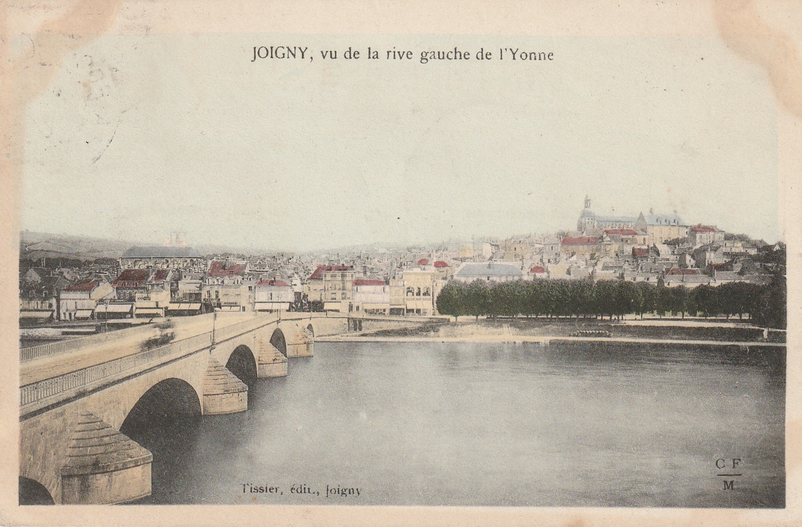 89 JOIGNY. Son Pont vu de la rive gauche de l'Yonne 1906
