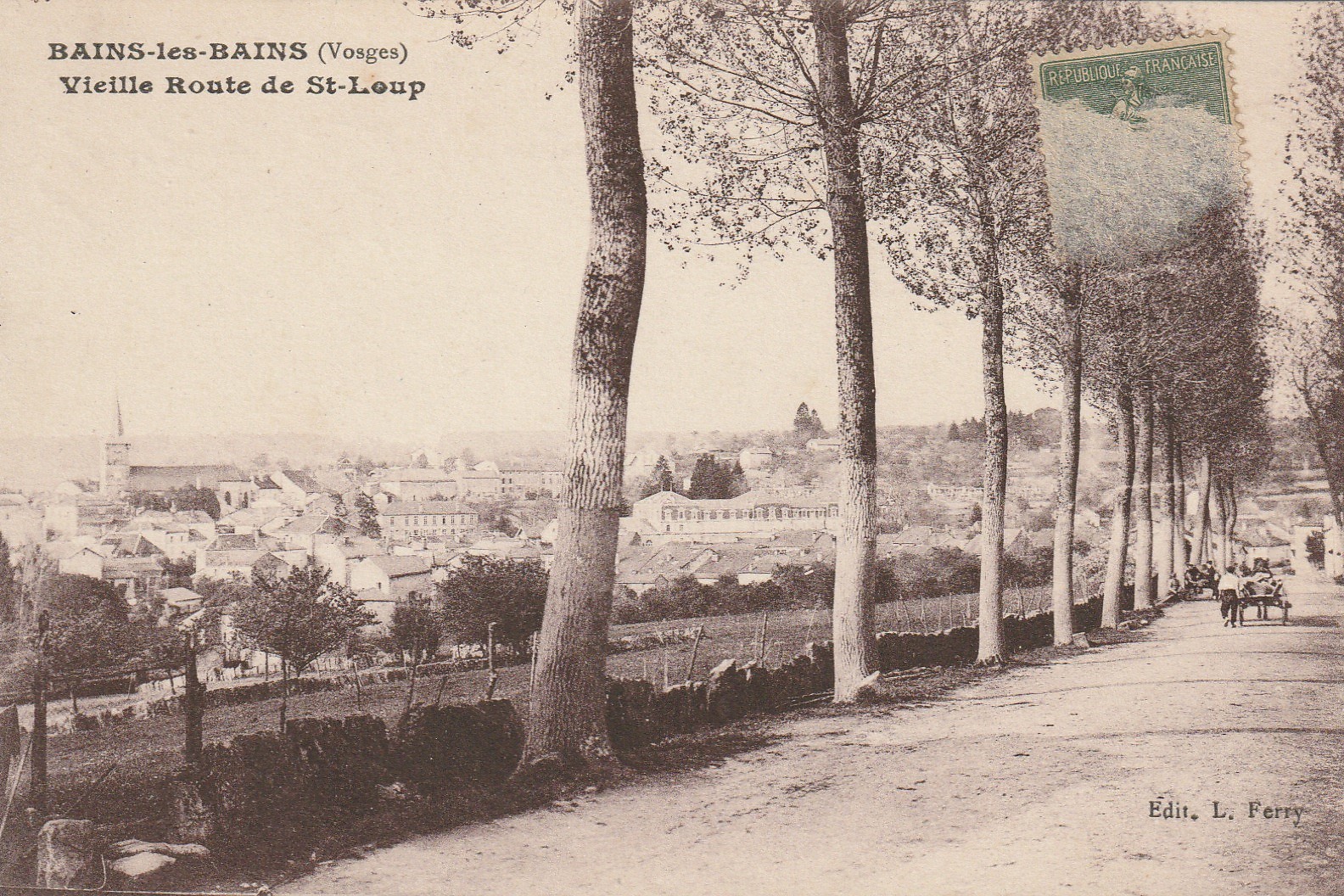 88 BAINS-LES-BAINS. Vieille Route de Saint-Loup 1918