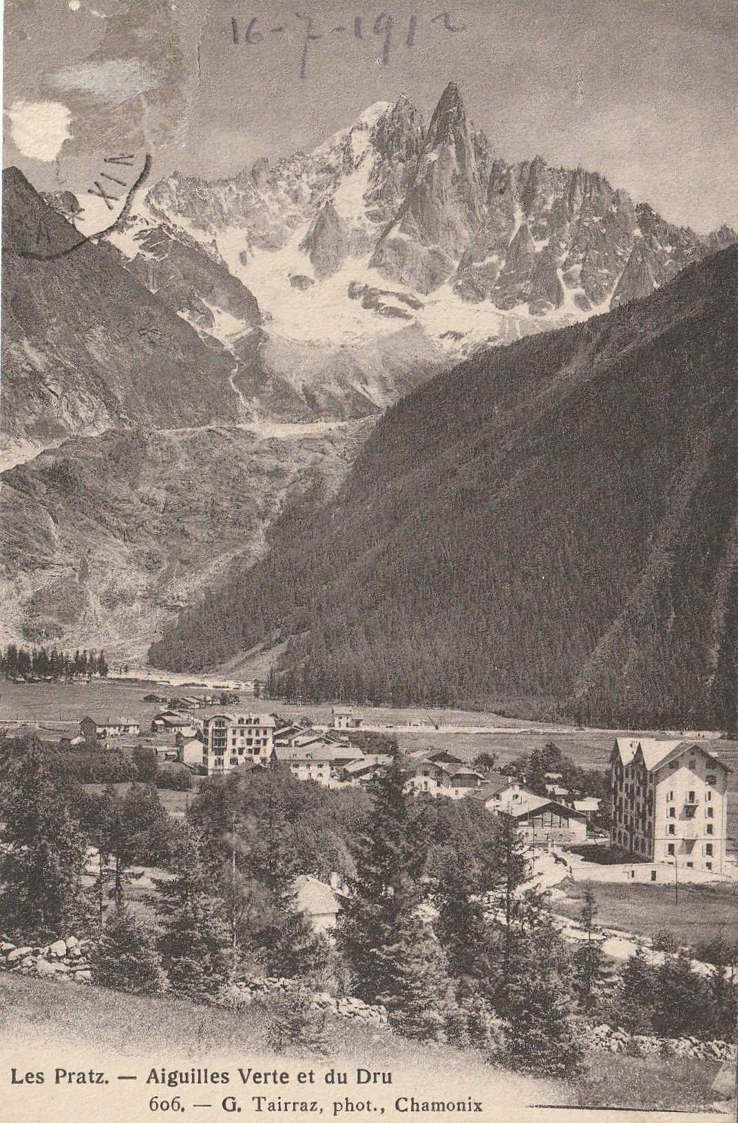 74 LES PRATZ. Aiguilles Vertes et du Dru 1912