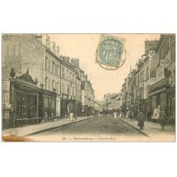 carte postale ancienne 77 FONTAINEBLEAU. Grande Rue vers 1906
