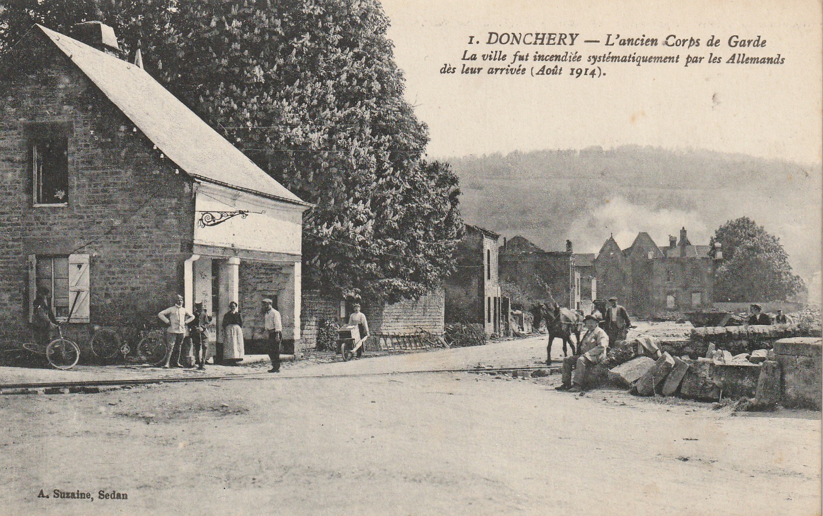 (K) 08 DONCHERY. Ancien Corps de Garde incendié en 1914