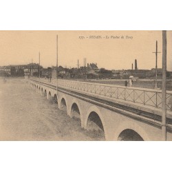 2 x cpa 08 SEDAN. Viaduc de Torcy et Usine Stackler