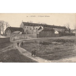 2 x cpa 08 SEDAN. Hôpital Militaire et Petit Pont brèche au Rempart