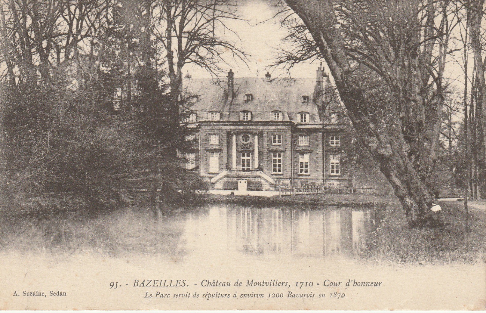 2 x cpa 08 BAZEILLES. Château Montvillers et Chambre dernière Cartouche