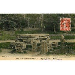 carte postale ancienne 77 FONTAINEBLEAU. La Table du Grand Maître. Carte toilée 1909