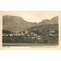 carte postale ancienne 01 GEX. Village et Col de la Faucille