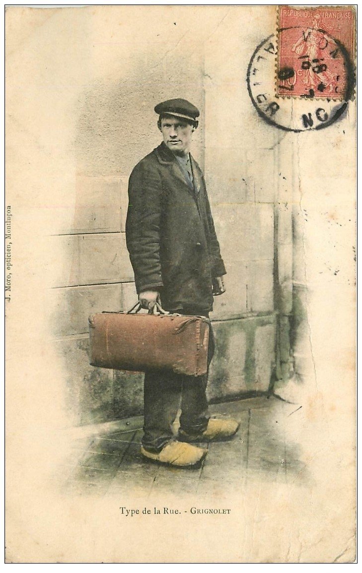 carte postale ancienne 03 MONTLUCON. Type de la Rue. Grignolet 1907