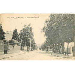 carte postale ancienne 77 FONTAINEBLEAU. Boulevard de Melun