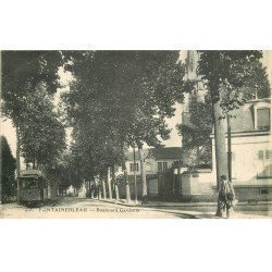 carte postale ancienne 77 FONTAINEBLEAU. Boulevard Gambetta