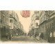 carte postale ancienne 77 FONTAINEBLEAU. Rue de France 1904 Facteur à vélo