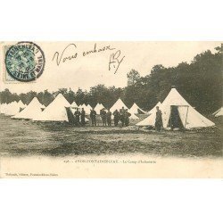 carte postale ancienne 77 AVON. FONTAINEBLEAU. Camp d'Infanterie 1905