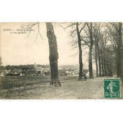 carte postale ancienne 77 ANNET. Allée de Louche personnage assis 1909