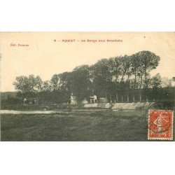 carte postale ancienne 77 ANNET. La Berge aux Brochets 1912. Signé Subercaze