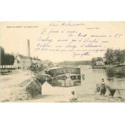 carte postale ancienne 77 BRAY-SUR-SEINE. Le Bateau Lavoir 1904