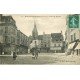 carte postale ancienne 77 BRIE-COMTE-ROBERT. Place du Marché 1910 Bazar du Bon Marché
