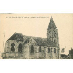 carte postale ancienne 77 BARCY. Eglise bombardée 1917