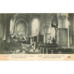 carte postale ancienne 77 BARCY. Eglise intérieur détruit