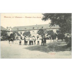 carte postale ancienne 03 MOULINS. 10° Chasseurs examen d'un Cheval