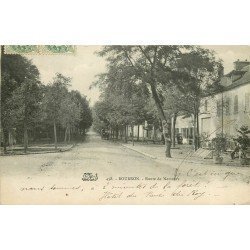 carte postale ancienne 77 BOURRON. Route de Nemours 1909 Hôtel du Pavé du Roi