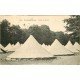 carte postale ancienne 77 FONTAINEBLEAU. Camp du Bréau 1915. Militaires et Campement Tampon militaire