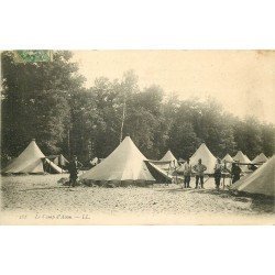 carte postale ancienne 77 FONTAINEBLEAU. Camp d'Avon Repos 288. Militaires et Campement