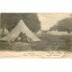 carte postale ancienne 77 FONTAINEBLEAU. Camp d'Avon 1904. Militaires et Campement