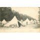 carte postale ancienne 77 FONTAINEBLEAU. Camp d'Avon 1908. Militaires et Campement