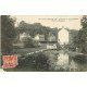 carte postale ancienne 77 CRECY-LA-CHAPELLE. Ecluse du Vieux Moulin Route de Sigeaux 1910 (défauts)