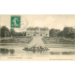 carte postale ancienne 77 CHAMPS-SUR-MARNE. Le Château et Fontaine
