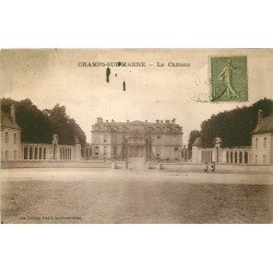 carte postale ancienne 77 CHAMPS-SUR-MARNE. Le Château 1918