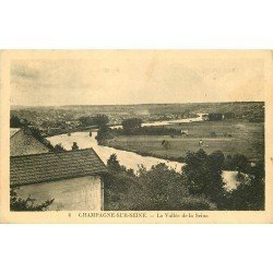 carte postale ancienne 77 CHAMPAGNE-SUR-SEINE. Vallée de la Seine 1941 timbre absent