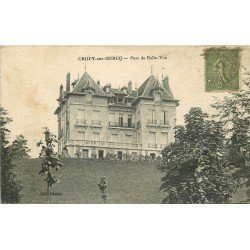 carte postale ancienne 77 CROUY-SUR-OURCQ. Parc de Belle-Vue 1917