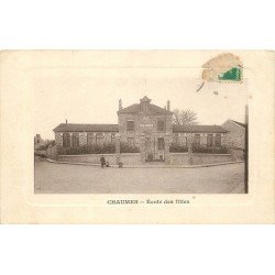 carte postale ancienne 77 CHAUMES. Ecole des filles