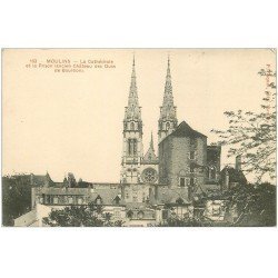 carte postale ancienne 03 MOULINS. Cathédrale et Prison