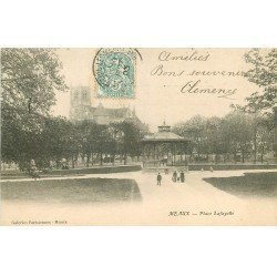 carte postale ancienne 77 MEAUX. Place Lafayette 1903