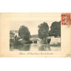 carte postale ancienne 77 MEAUX. Vieux Canal Pont de Cornillon