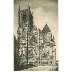 carte postale ancienne 77 MEAUX. Cathédrale façade occidentale